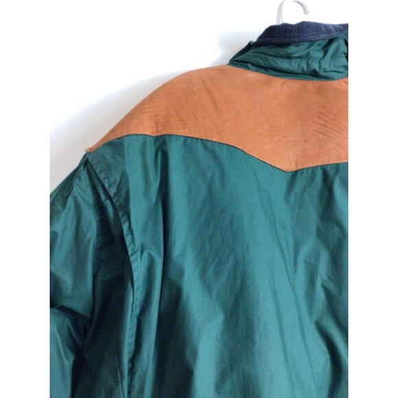 Vintage Gant Jacket Down Puffer Corduroy & Leather Trim Mens Large - Picture 4 of 9